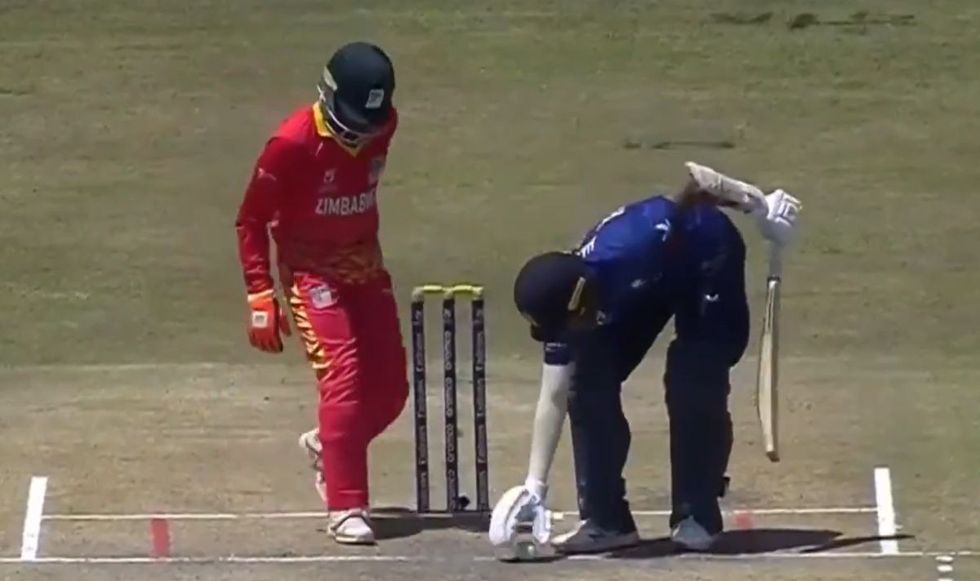 Hamza Shaikh was punished for picking up the stationary ball