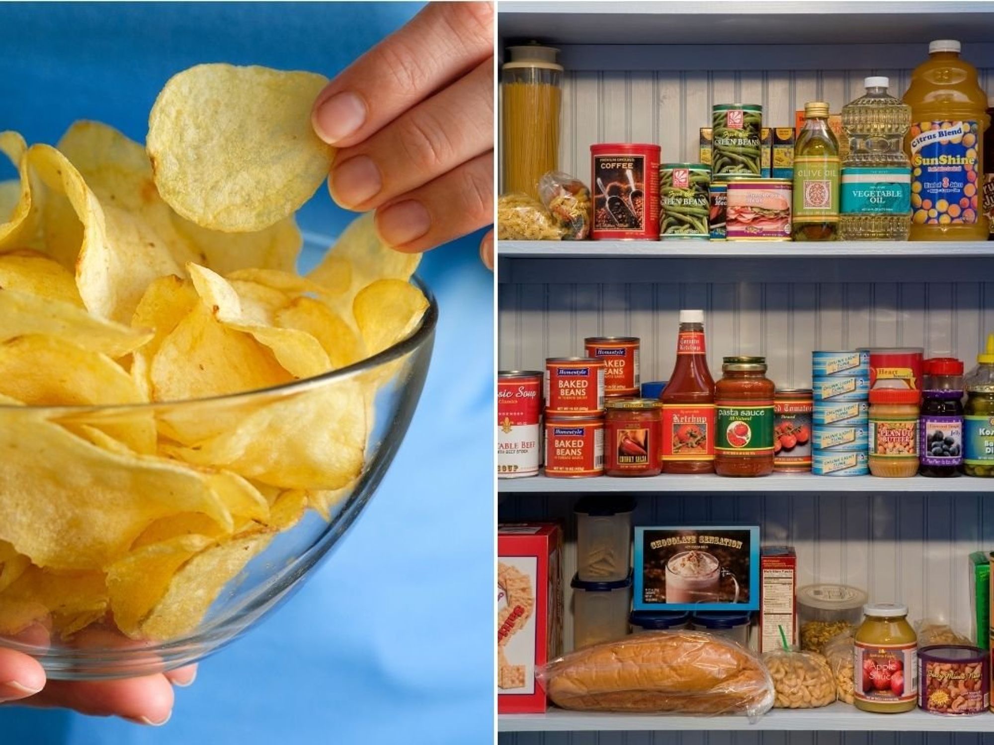 HANDFUL OF CRISPS AND PANTRY STAPLES