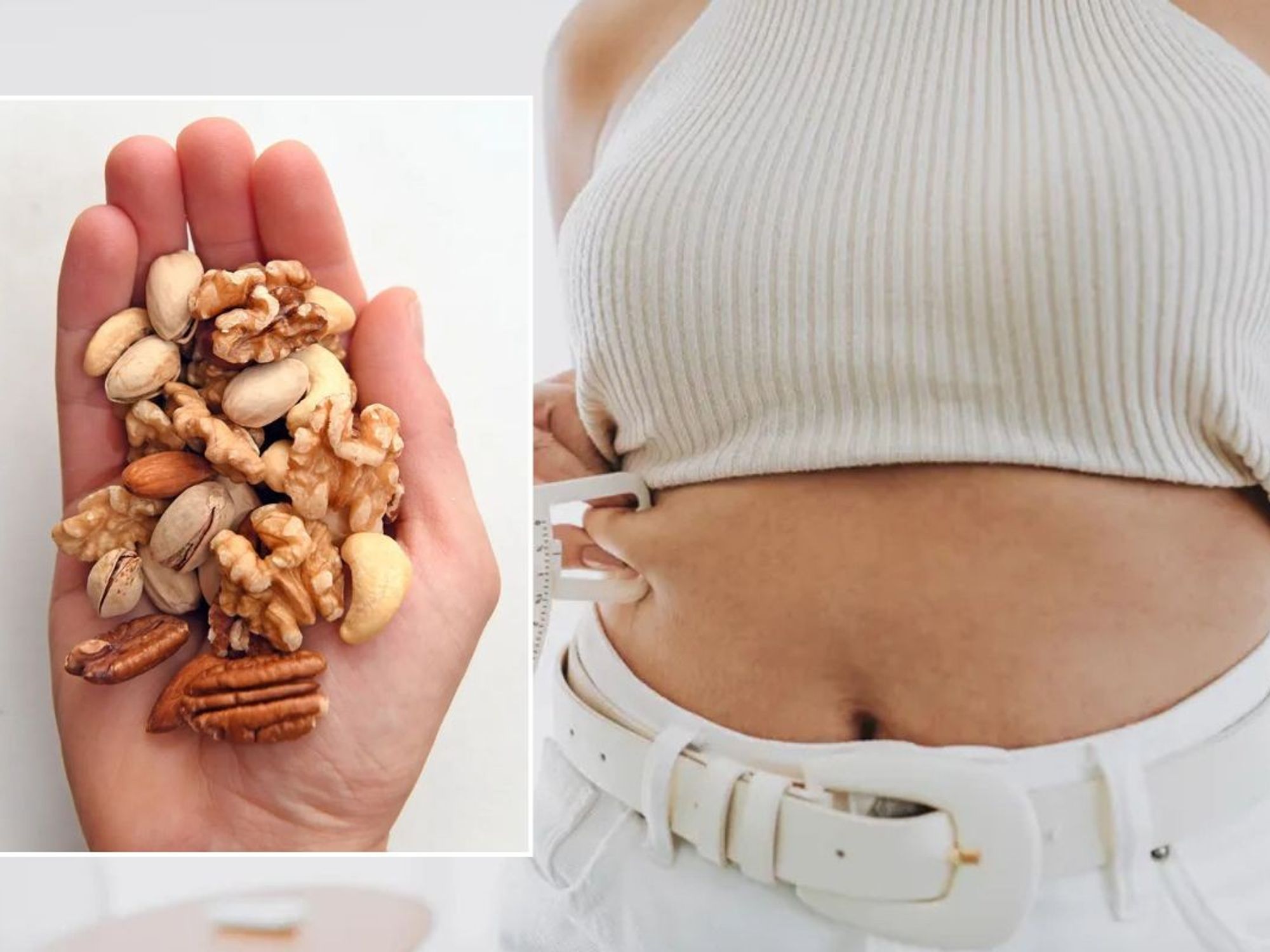 handful of nuts and belly fat measurement
