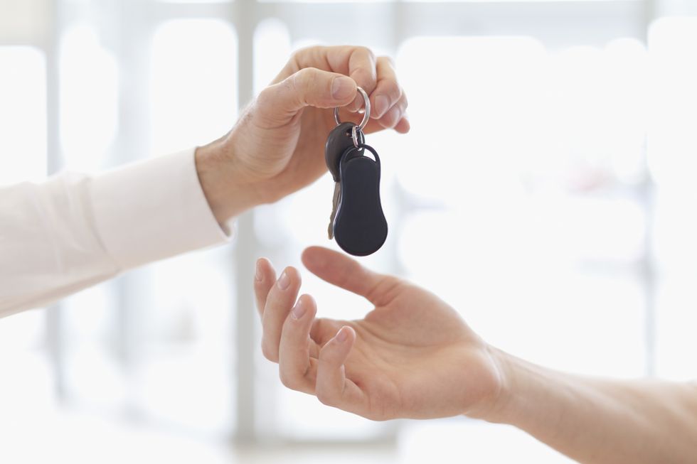 Handing car keys over