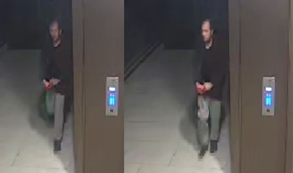 Handout comp of grabs from CCTV issued by the Metropolitan Police of a man detectives want to speak to in connection with the murder of Sabina Nessa.