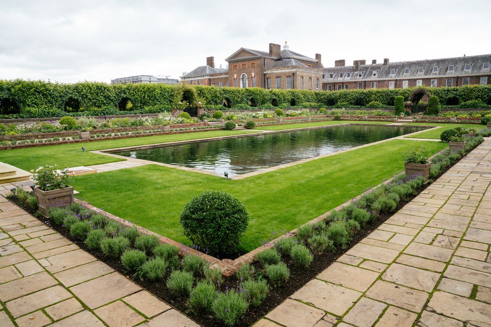 Handout photo issued by Kensington Palace of the redesigned Sunken Garden at Kensington Palace, London, home to the new Diana, Princess of Wales statue.