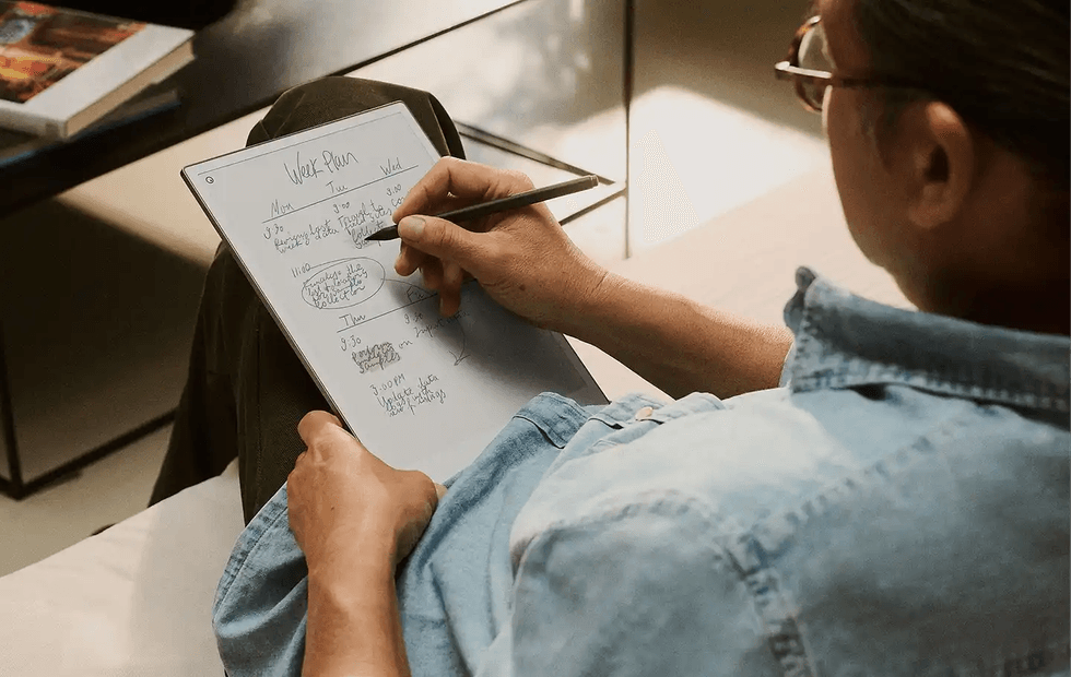 Handwritten notes on reMarkable tablet