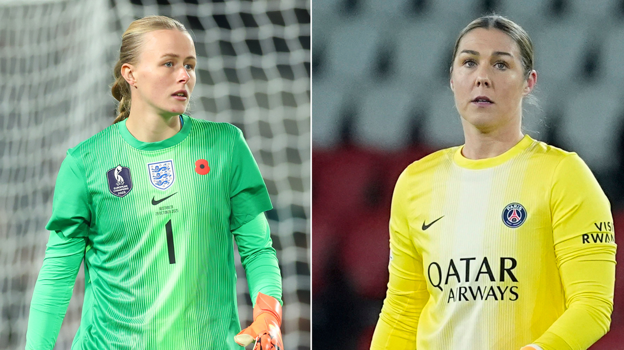 Hannah Hampton and Mary Earps