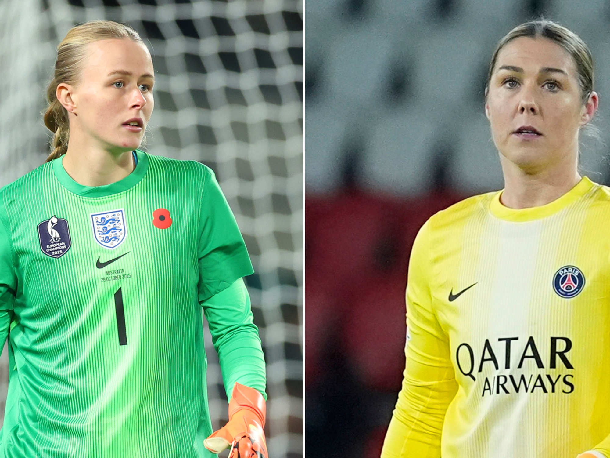 Hannah Hampton and Mary Earps