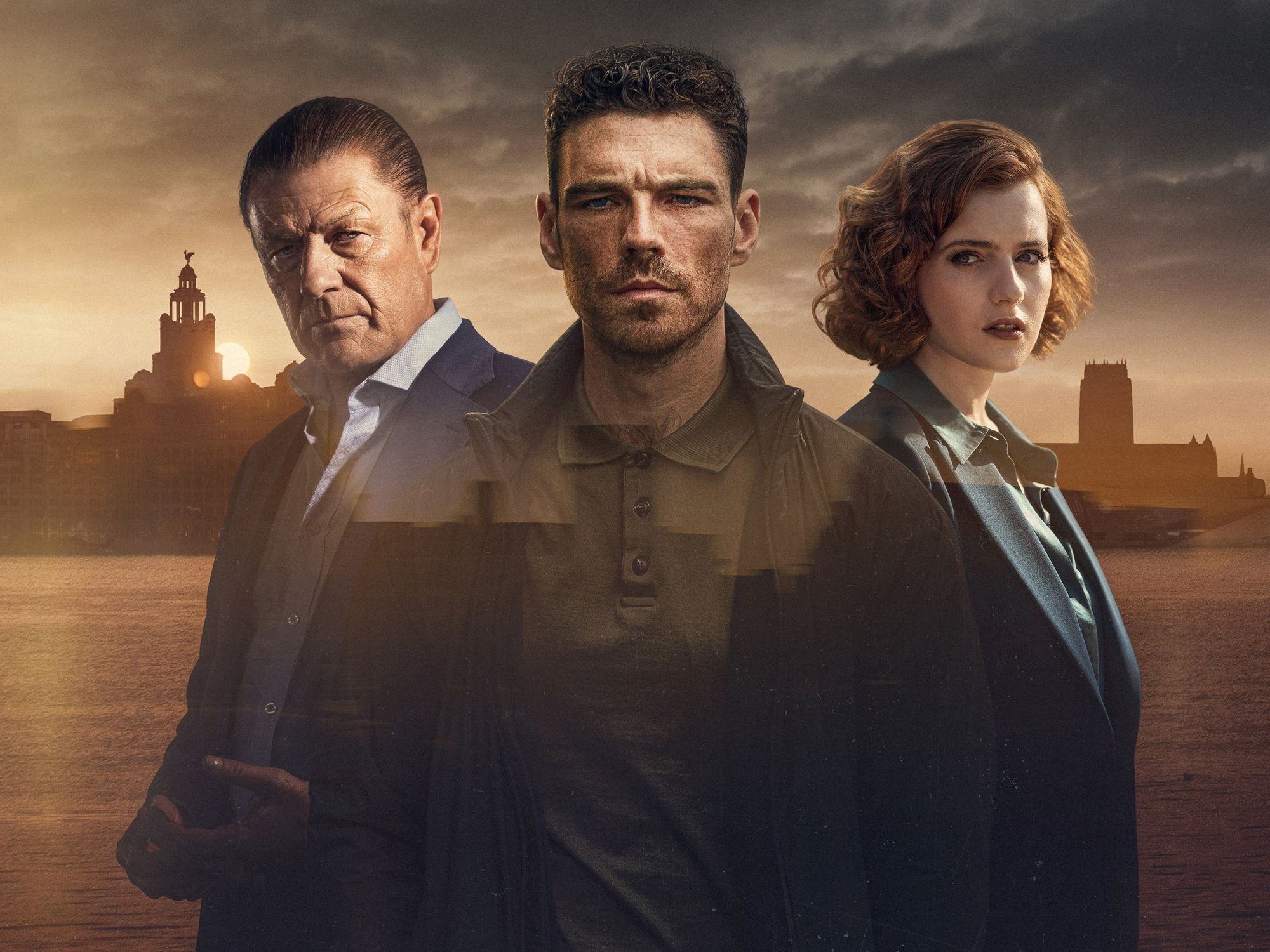 Hannah Onslow, James Nelson-Joyce and Sean Bean