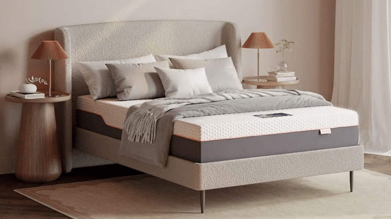 Happy Beds Skye Hybrid Pro mattress displayed on bed