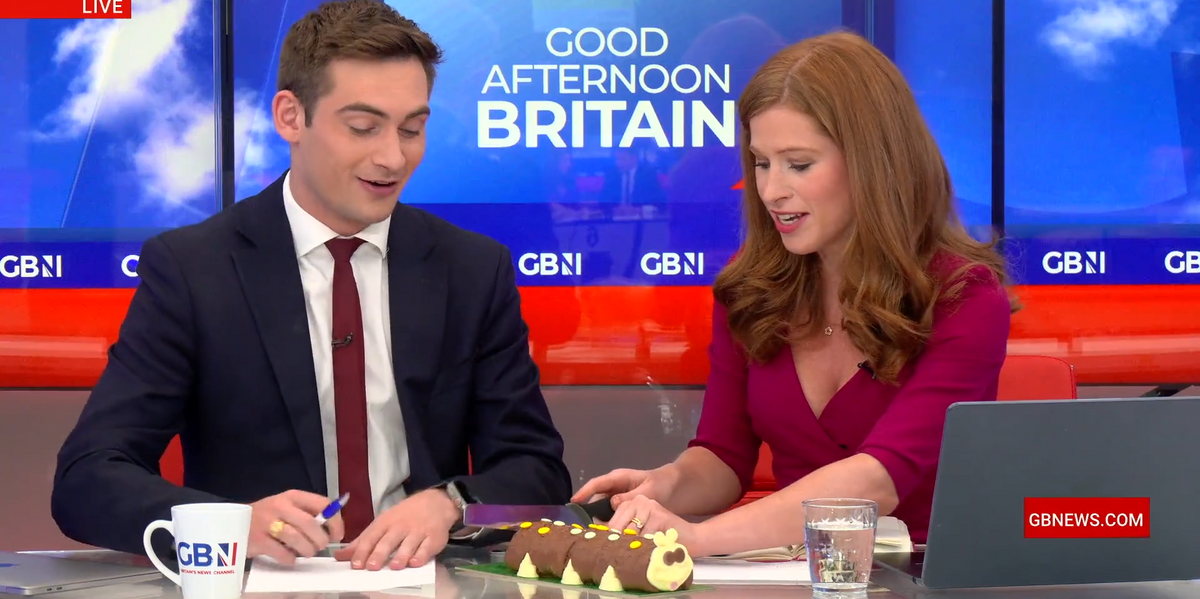 NextImg:WATCH: GB News presenter Tom Harwood celebrates his birthday live on air