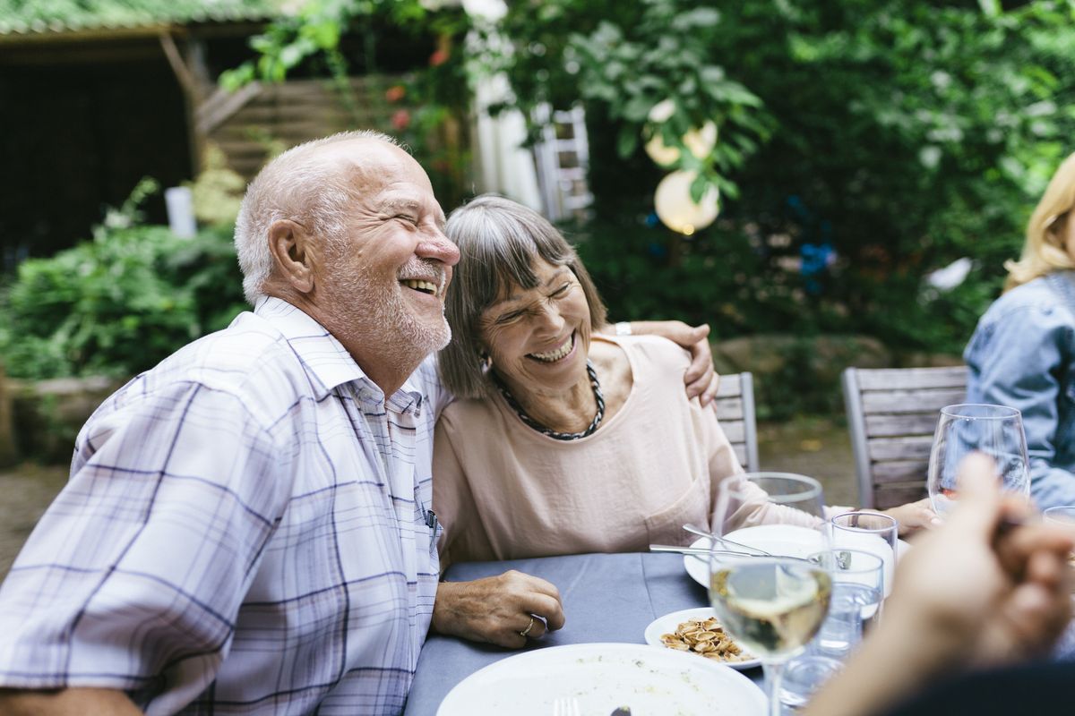 Happy pensioners