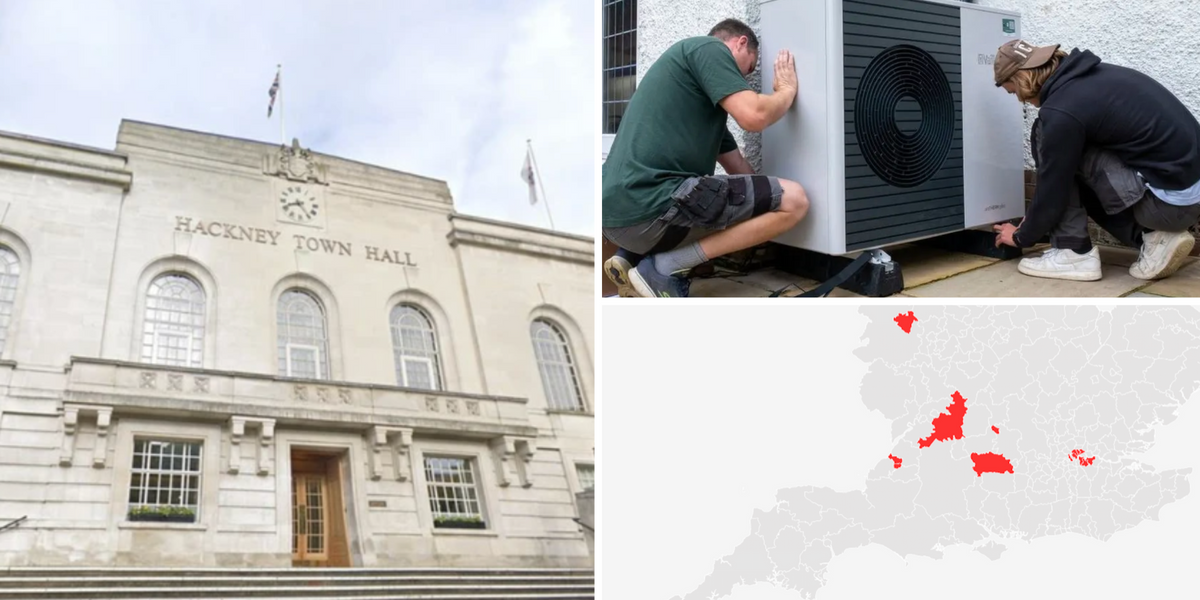 NextImg:MAPPED: The 14 councils targeting YOUR life savings to fund net zero projects - including heat pumps