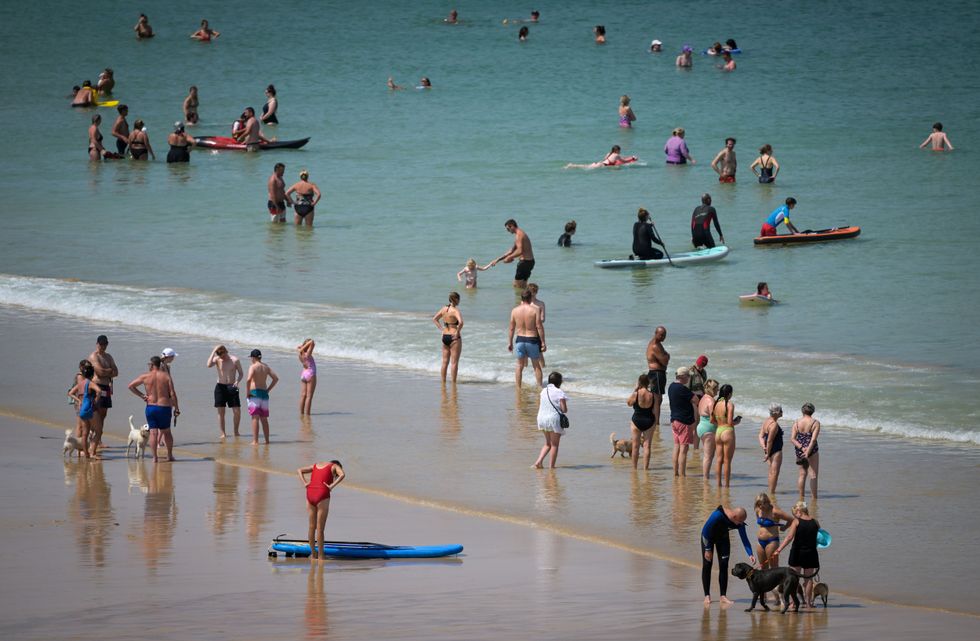 Harlyn Bay beach in Cornwall