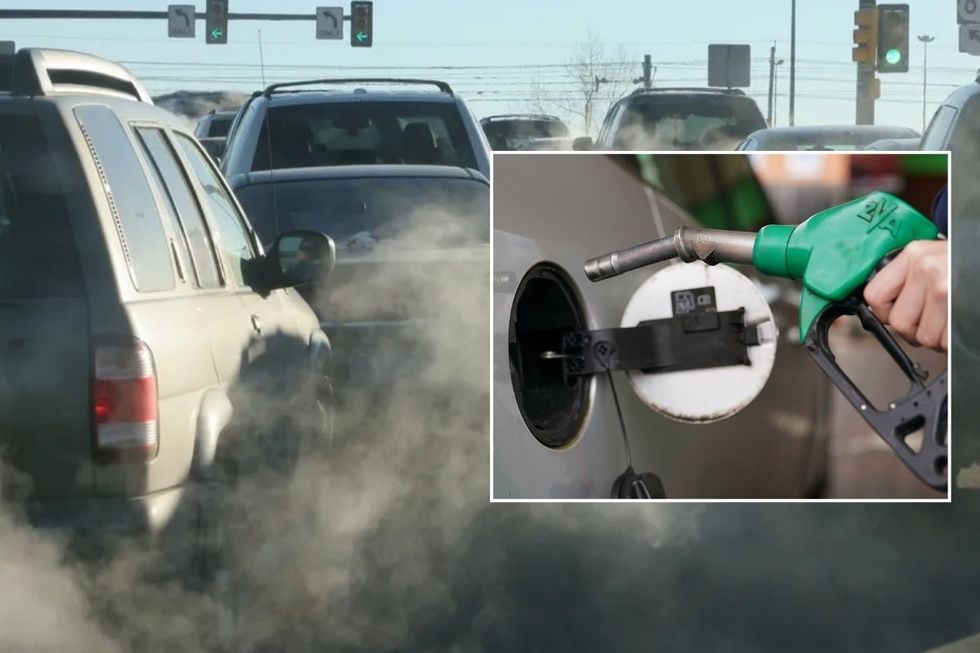 Harmful emissions on the road and a fuel pump
