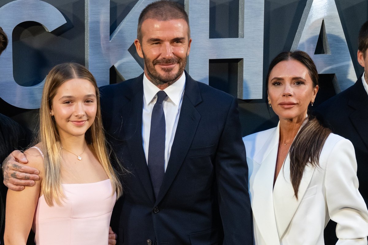 Harper, David and Victoria Beckham