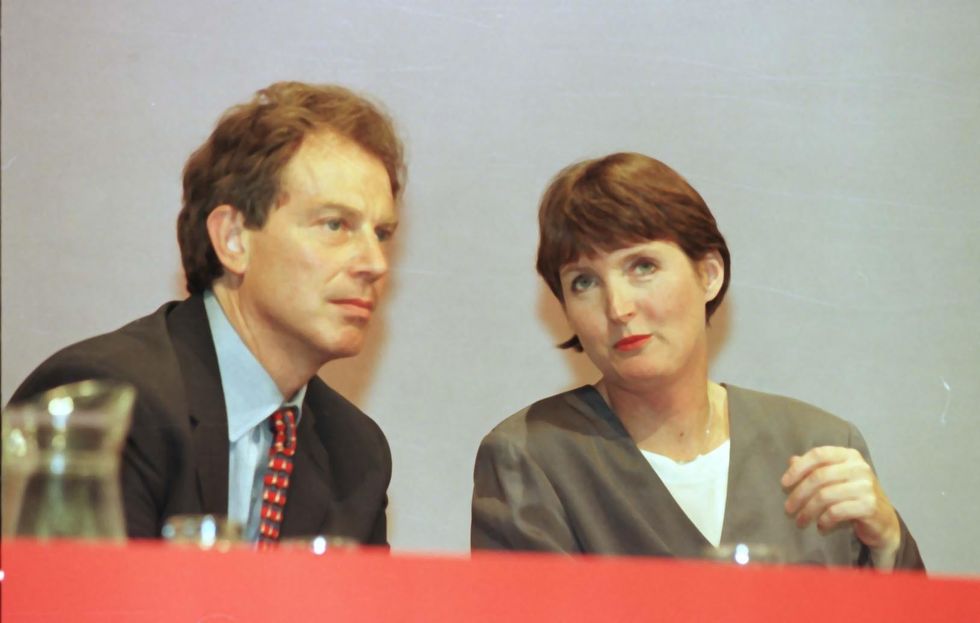 Harriet Harman and Prime Minister Tony Blair at the Labour Party conference in Brighton in 1997