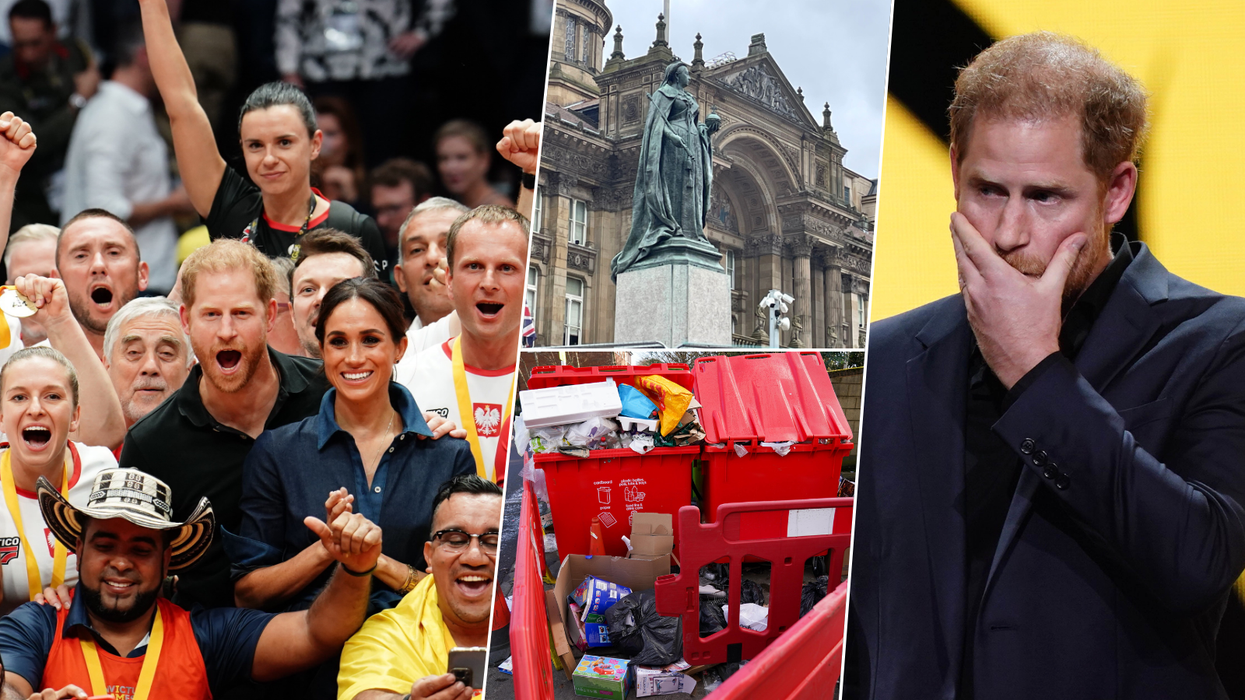 Harry and Meghan with Invictus athletes/Birmingham council hall/rubbish in Birmingham/Prince Harry