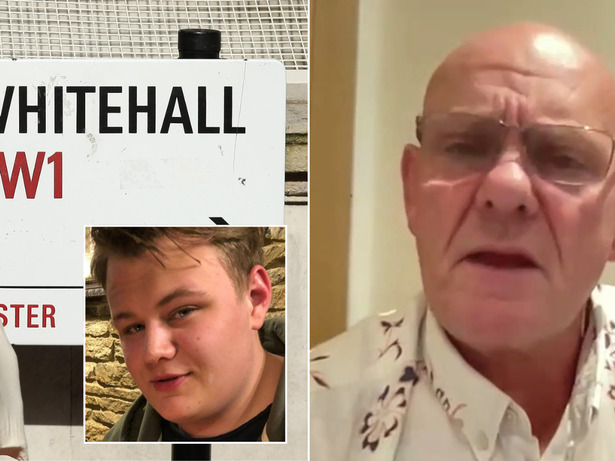 Harry Dunn/Whitehall sign/Tim Dunn