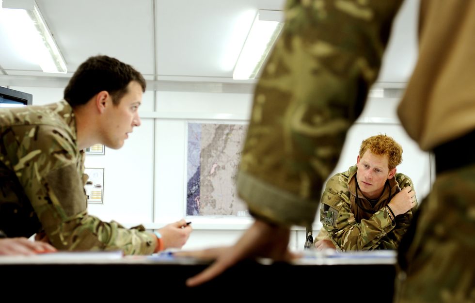 Harry in a briefing