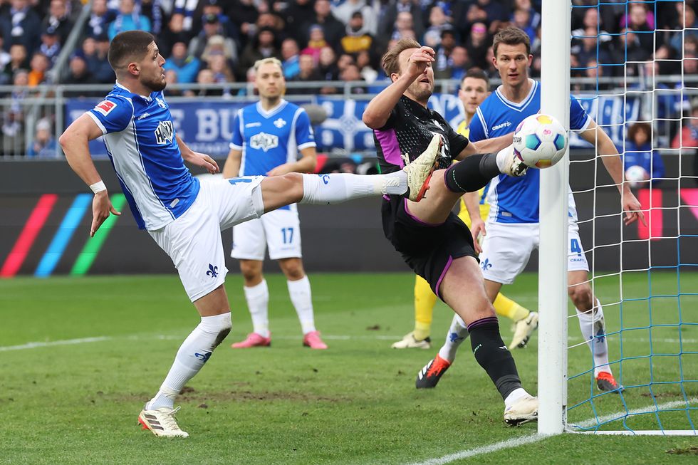 Harry Kane collided with the post