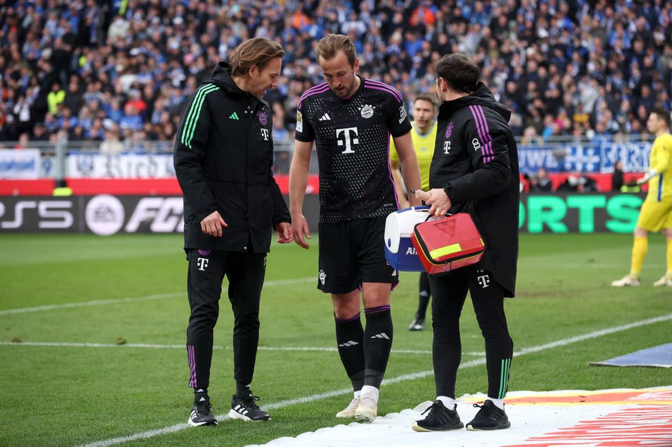 Harry Kane limped off the field