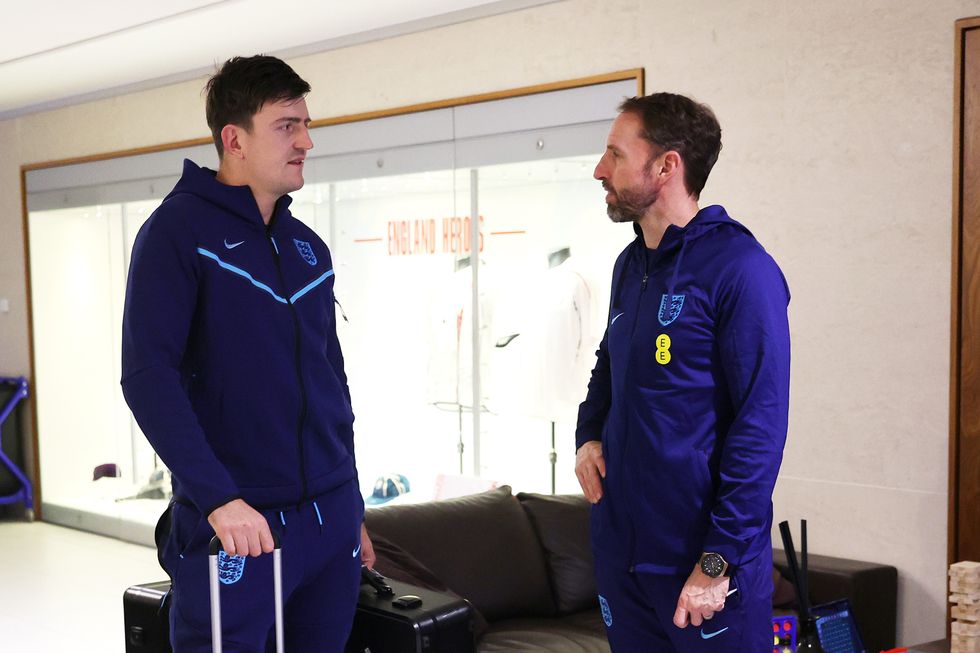 Harry Maguire and Gareth Southgate