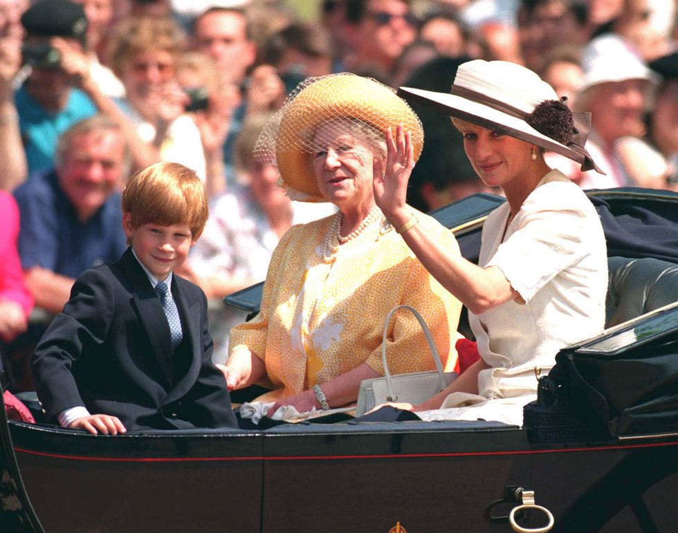 Harry, Queen Mother and Diana