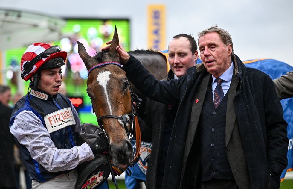 Harry Redknapp celebrated with his horse