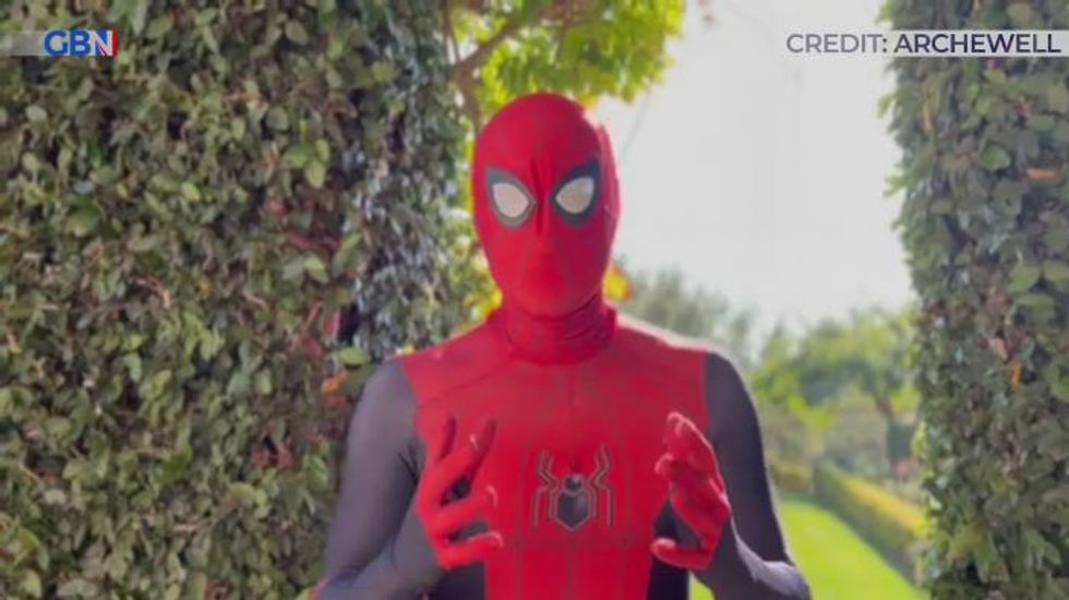 Prince Harry dresses up as SPIDERMAN in special message to bereaved military children