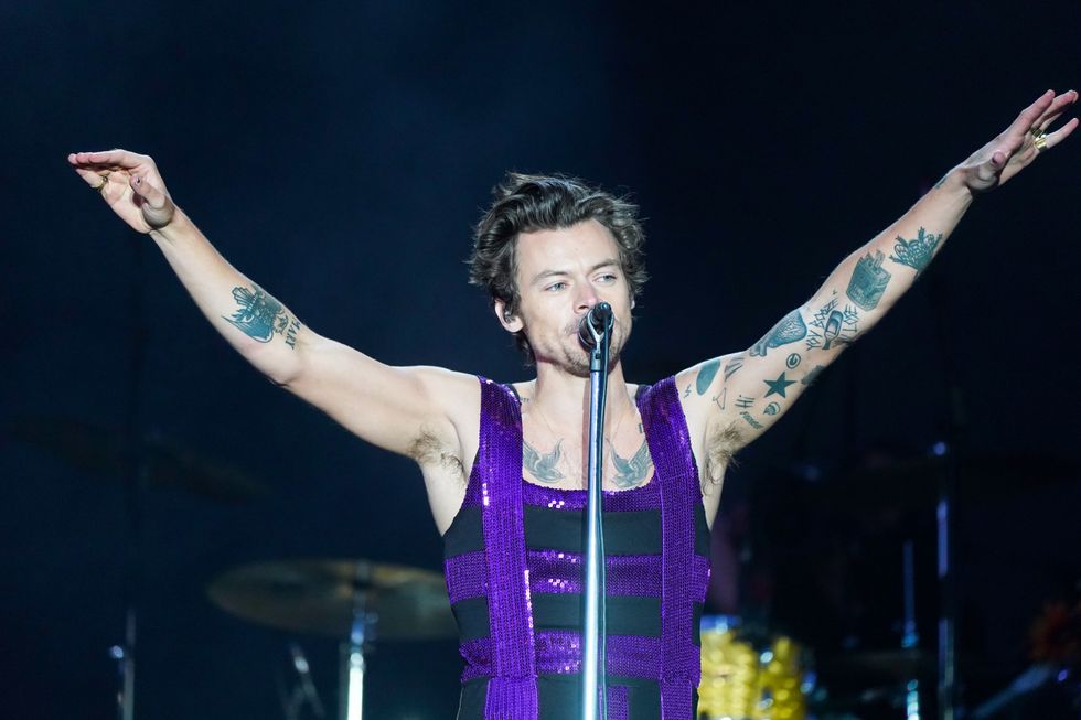 Harry Styles performing on the main stage during the BBC Radio 1's Big Weekend at the War Memorial Park in Coventry.