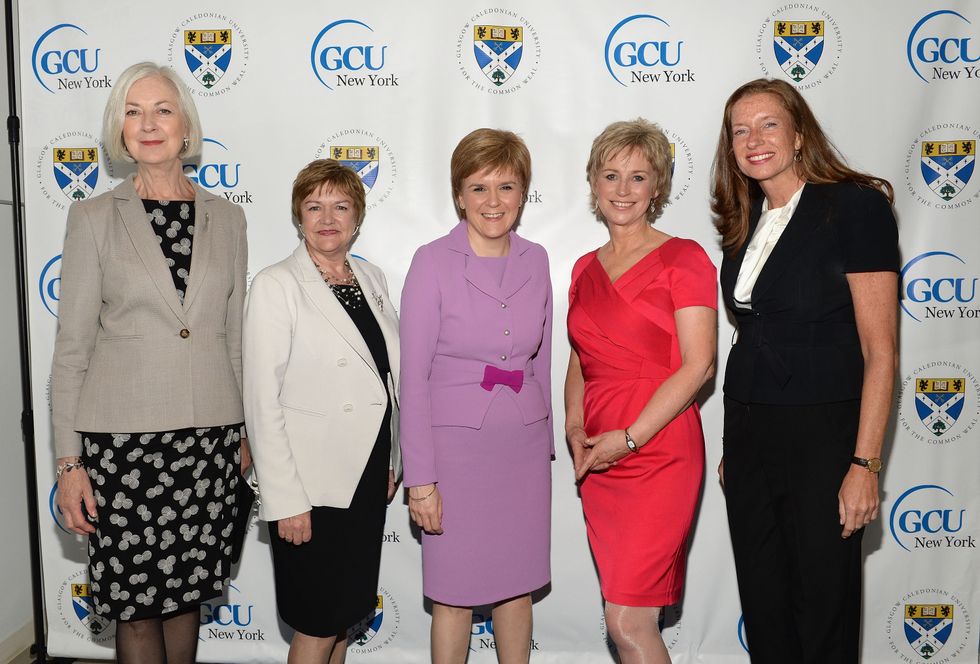 Hazel Brooke, Pamela Gillies, Nicola Sturgeon, Sally Magnusson and Cara Smith