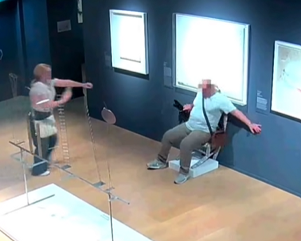 He placed his full body weight on the chair, which then collapsed