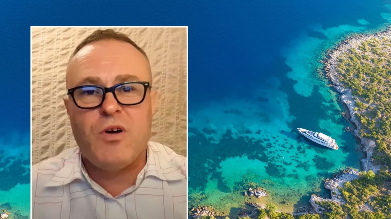 HEADSHOT ANDY AND STOCK IMAGE OF GREECE