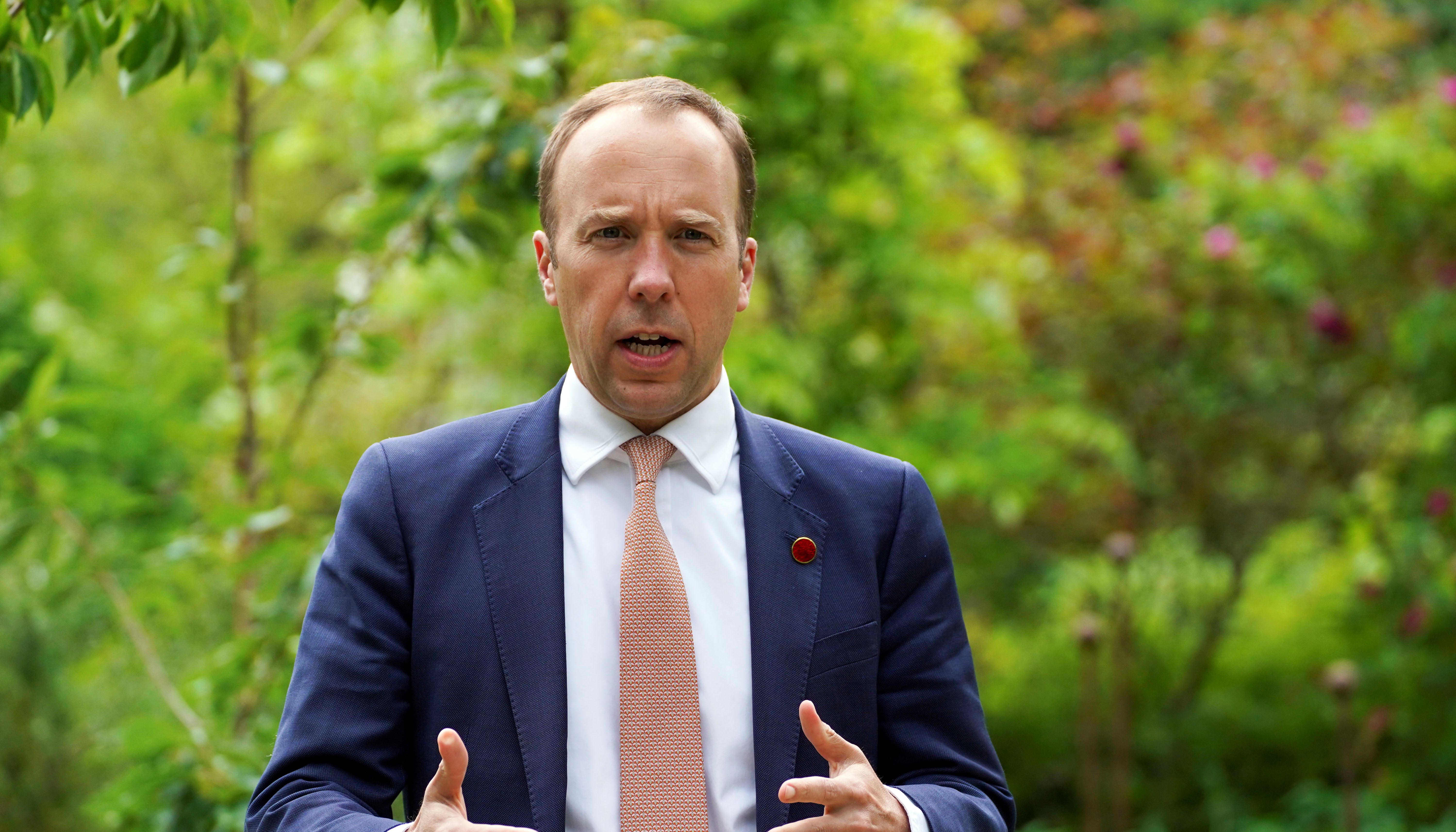 Health Secretary Matt Hancock in Oxford
