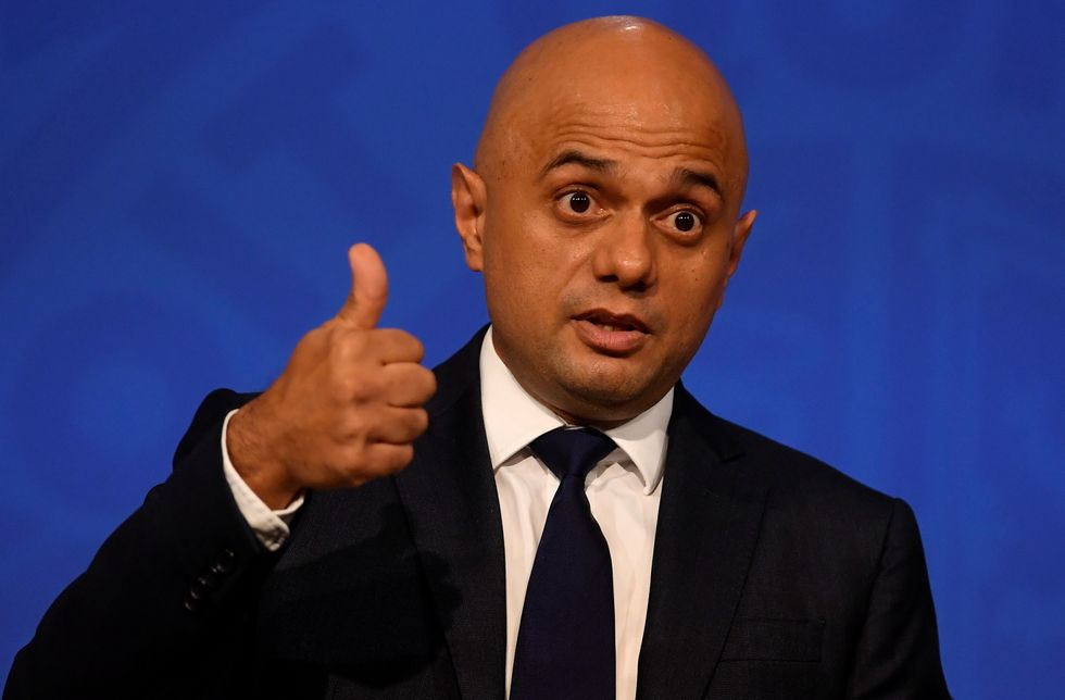 Health Secretary Sajid Javid during a media briefing in Downing Street, London, on coronavirus (Covid-19). Picture date: Tuesday October 19, 2021.
