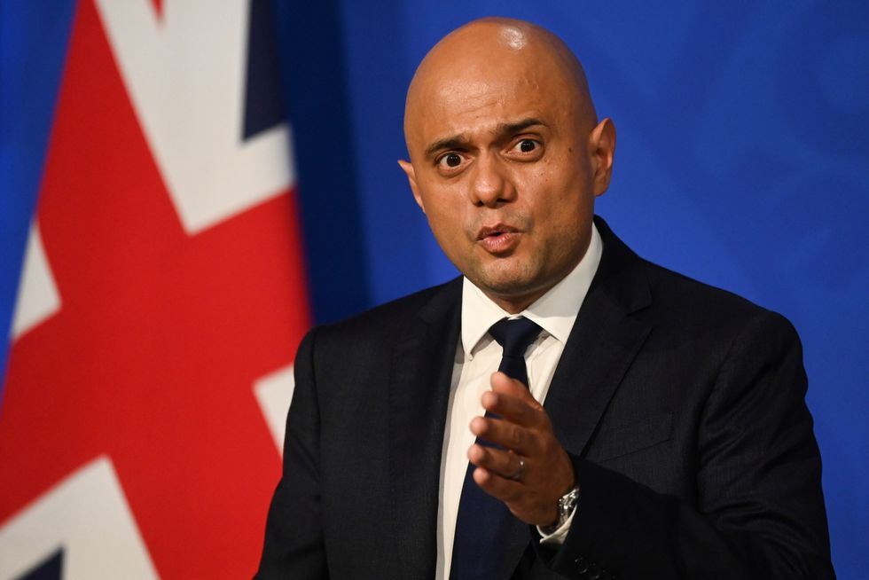Health Secretary Sajid Javid during a media briefing in Downing Street, London, on coronavirus (Covid-19).