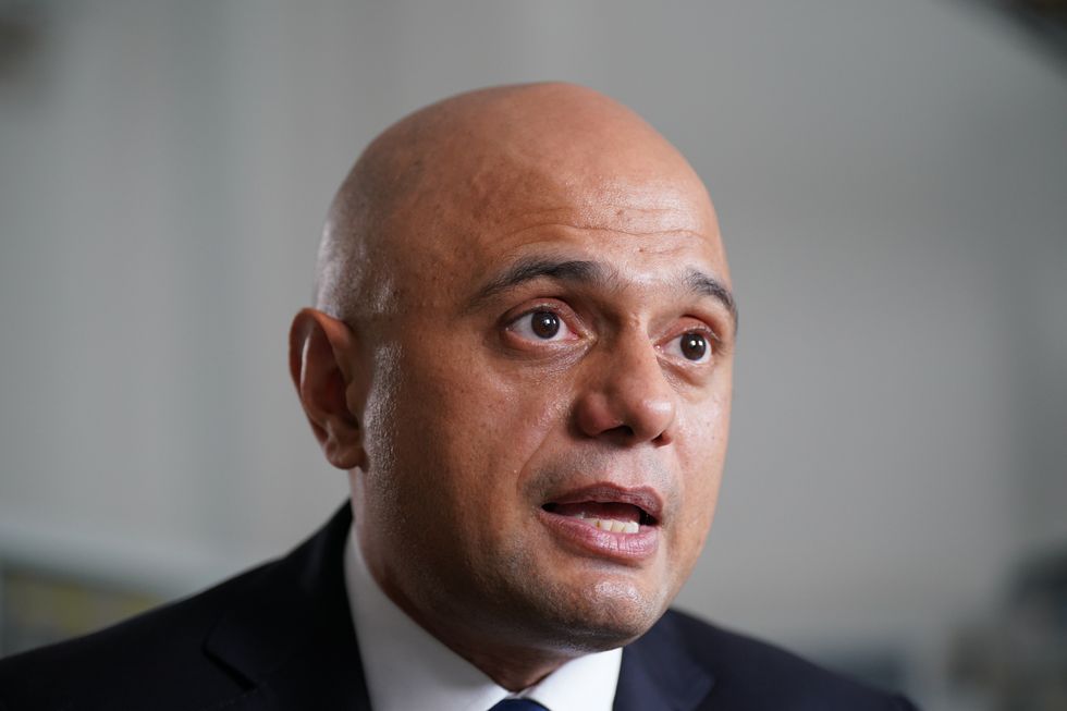 Health Secretary Sajid Javid speaking to the media in a simulation room during a visit to Great Ormond Street Hospital.