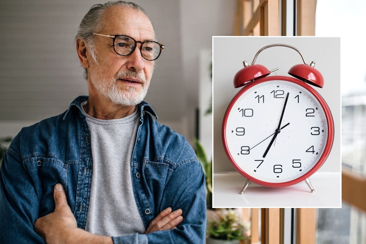 HEALTHY SENIOR MAN LOOKING OUT WINDOW