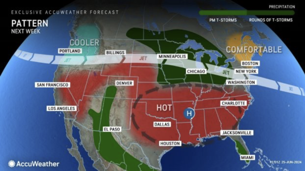 Heat dome spreads (AccuWeather)