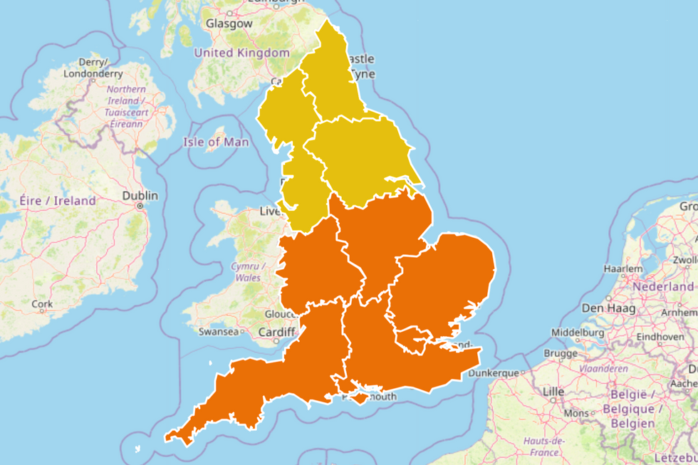 Heat health alert map