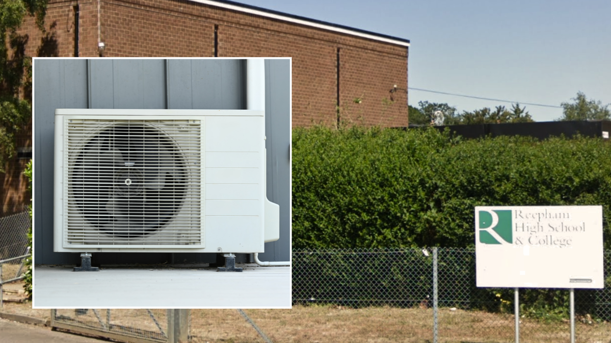 Heat pump (stock)/outside of Reepham High School