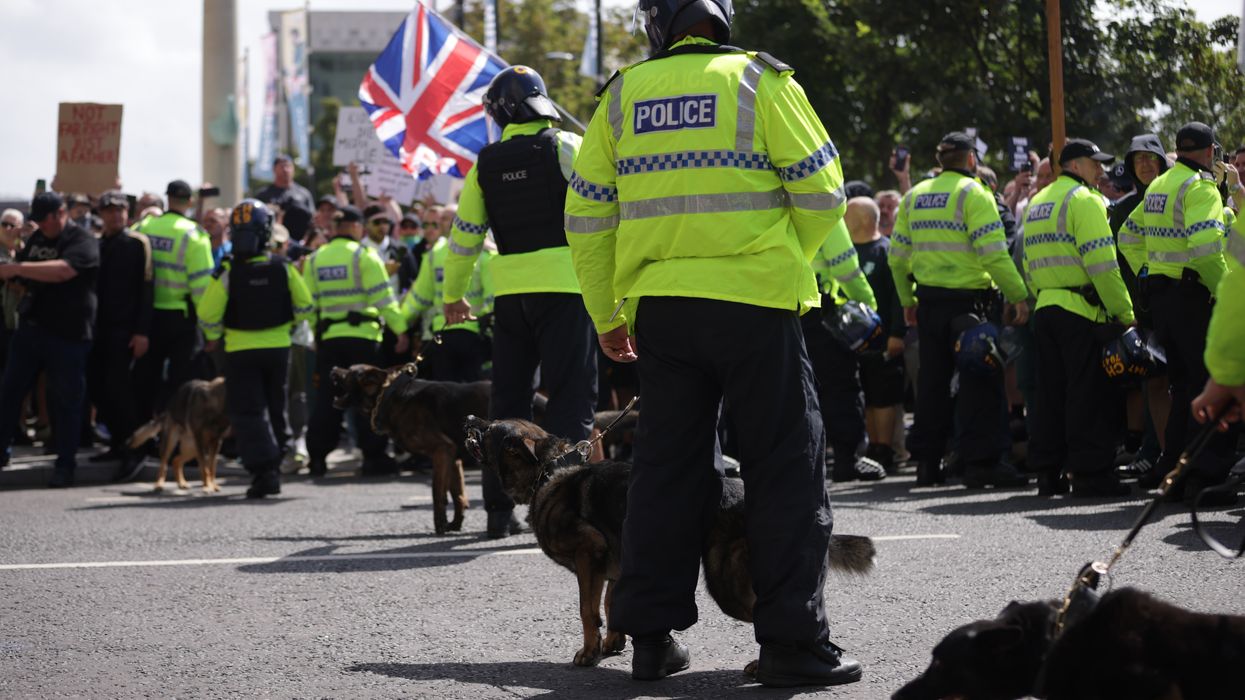 Heavy police presence as people protest in Liverpool