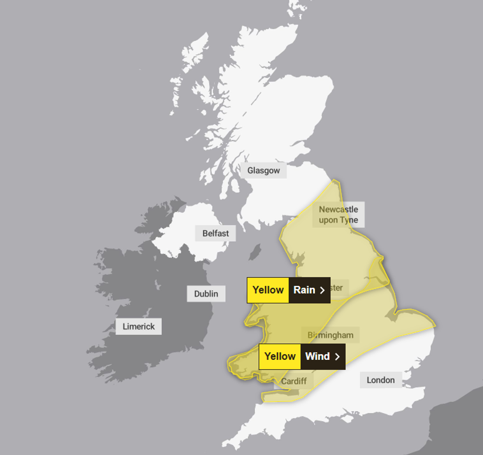 Heavy rain and strong winds are expected over the course of the weekend