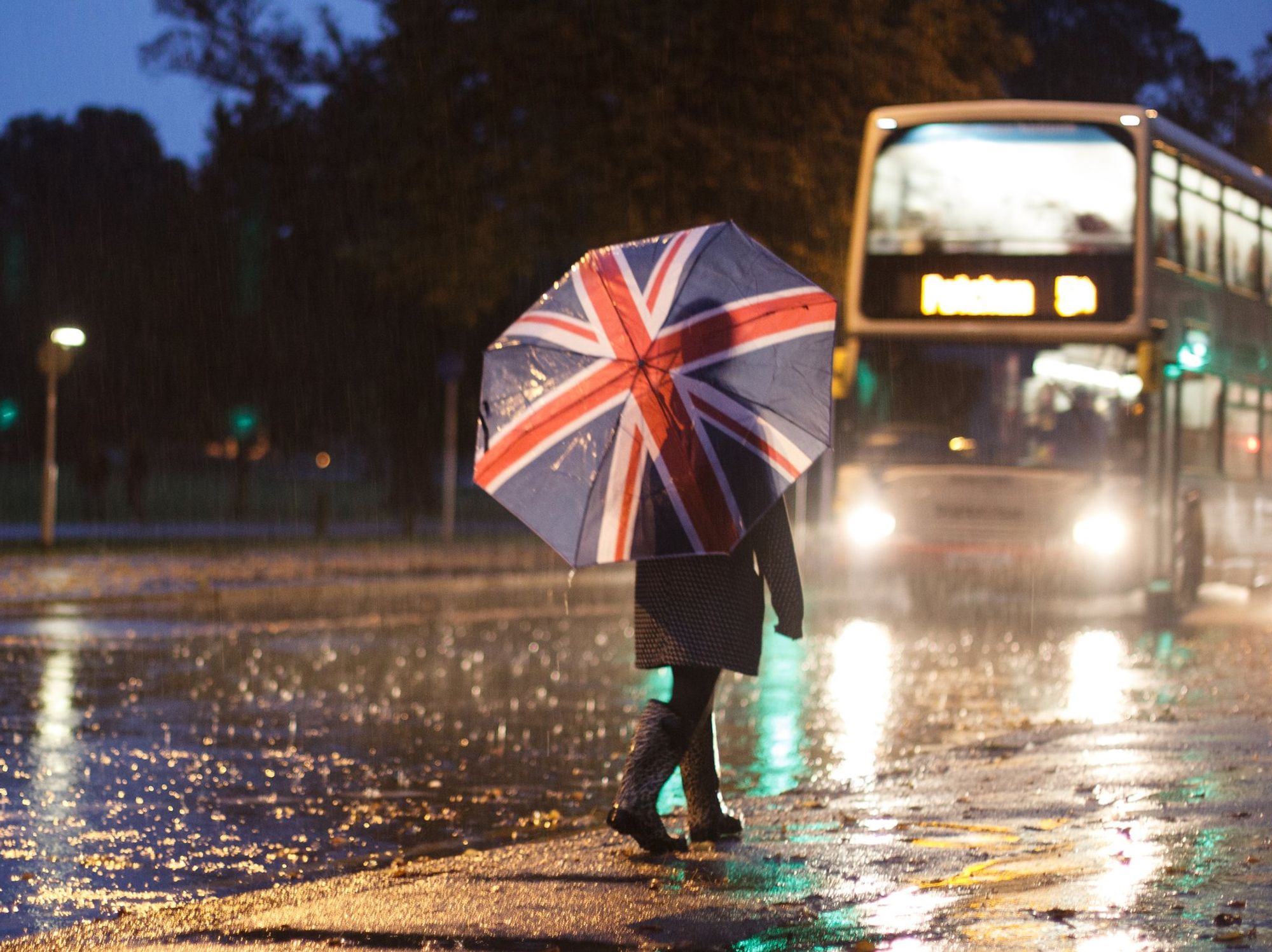 Heavy rain in the UK