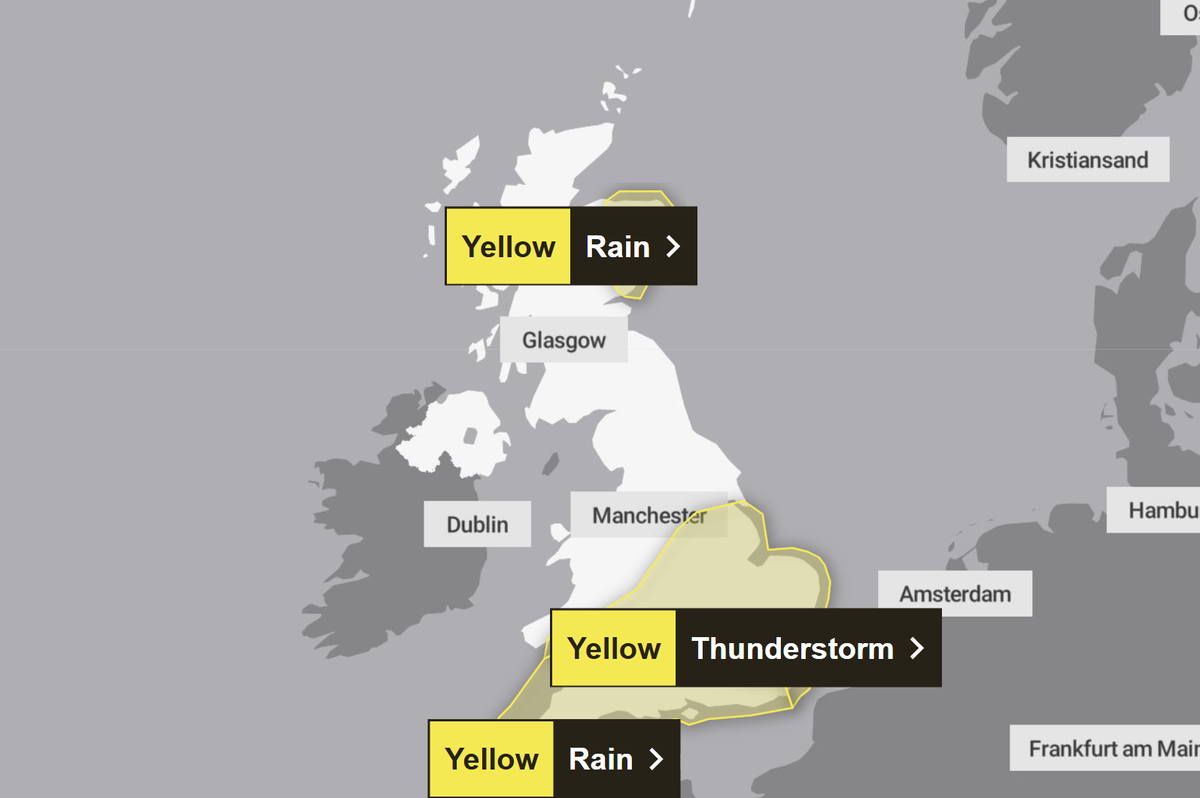 Heavy rain is expected to batter the UK