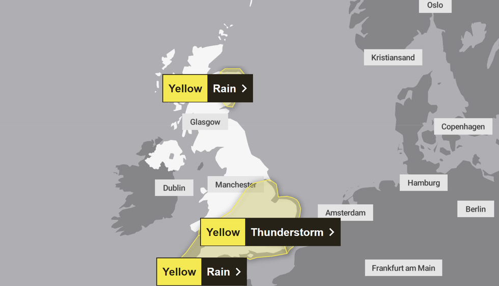 Heavy rain is expected to batter the UK