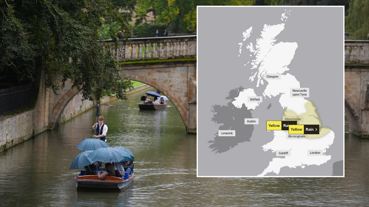 Heavy rain is expected to hit large part of the UK