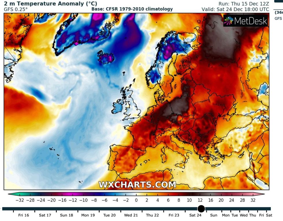 Heavy snow alert: Weather forecasters are warning a 'major event' will impact the UK on Sunday