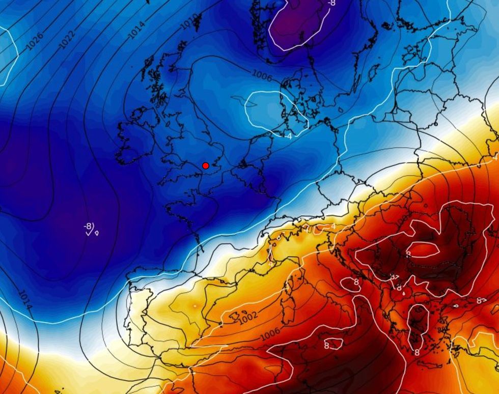 Heavy snow could hit London and the South East of England next Tuesday