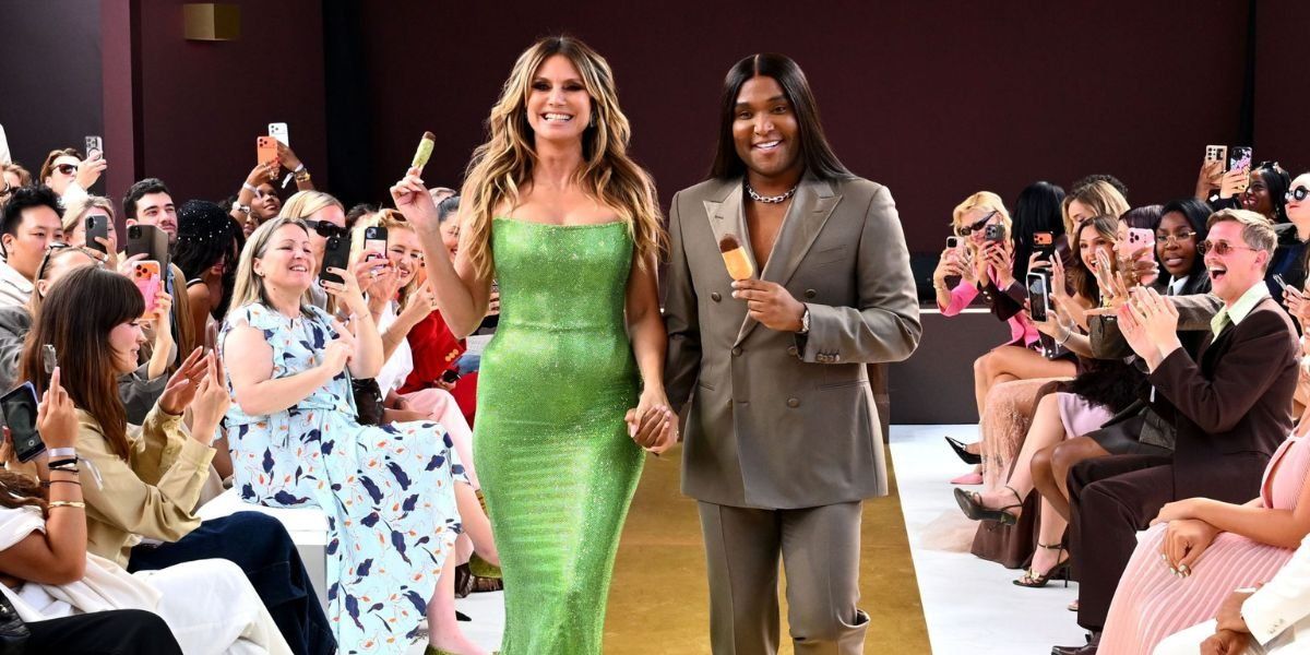 Heidi Klum hits Cannes fashion show runway with Magnum ice-cream-inspired gown Heidi Klum hits Cannes fashion show runway with Magnum ice-cream-inspired gown