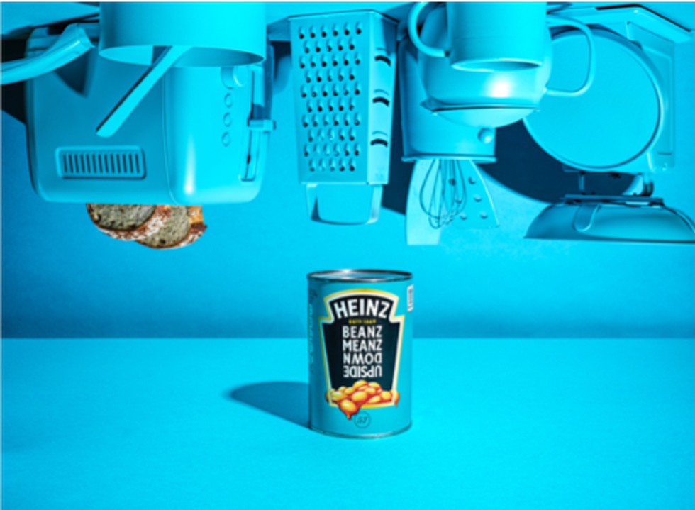 Heinz upside down beans