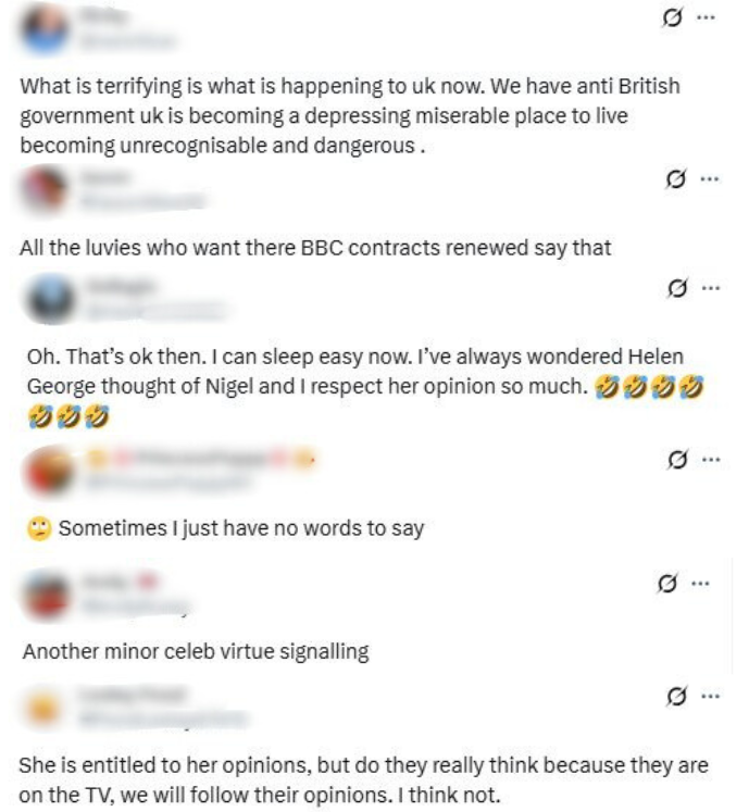 Helen George's comments